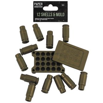 PAPER SHOOTERS Papírové střílečky, 12 kusů + forma