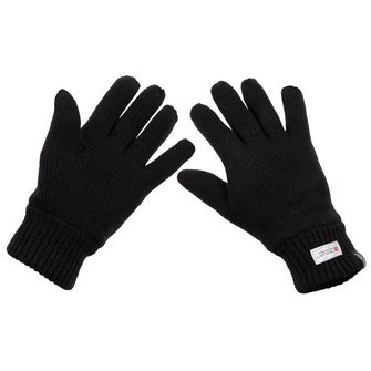 MFH Pletené rukavice s izolací 3M™ Thinsulate™, černé
