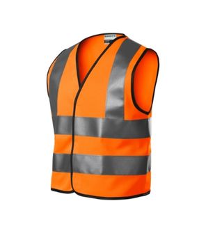 Rimeck HV Bright dětská reflexní bezpečnostní vesta, fluorescenční oranžová