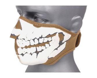 TM Neoprenová maska ​​3D lebka - coyot brown
