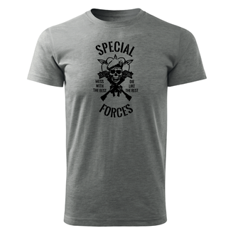 DRAGOWA krátké tričko special forces, šedá 160g/m2