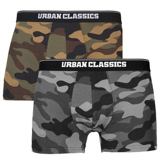 Urban Classics pánské boxerky 2-pack, woodcamo + darkcamo