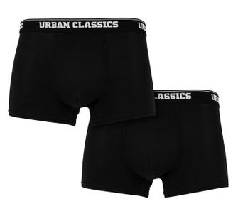 Urban Classics pánské boxerky, 2-PACK, černá