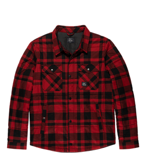 Vintage Industries  Square+ flanelová košilová bunda, červená kostkovaná