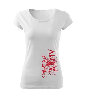 DRAGOWA dámske krátke tričko War, bílá 150g/m2