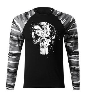 DRAGOWA Fit-T tričko s dlouhým rukávem Frank The Punisher, metro 160g / m2