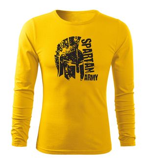 DRAGOWA Fit-T tričko s dlouhým rukávem León, žlutá 160g / m2