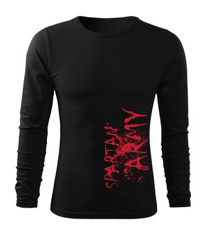DRAGOWA Fit-T tričko s dlouhým rukávem RedWar, černá 160g / m2