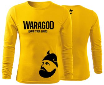 WARAGOD Fit-T tričko s dlouhým rukávem StrongMERCH, žlutá 160g/m2