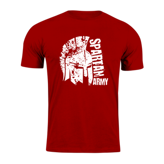 DRAGOWA krátké tričko spartan army León, červená 160g/m2