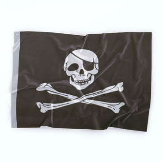 WARAGOD pirátská vlajka Jolly Roger 150x90 cm