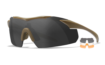 WILEY X VAPOR 2.5 ochranné brýle s vyměnitelnými skly, hnědé