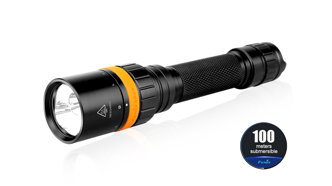 Potápěčská LED svítilna Fenix SD20, 1000 lumenů