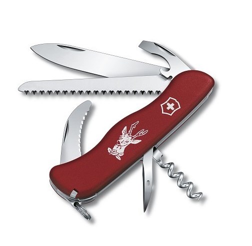 Victorinox kapesní nůž červený Hunter 111mm s pojistkou